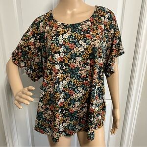 Floral Print Women's shortsleeveTop